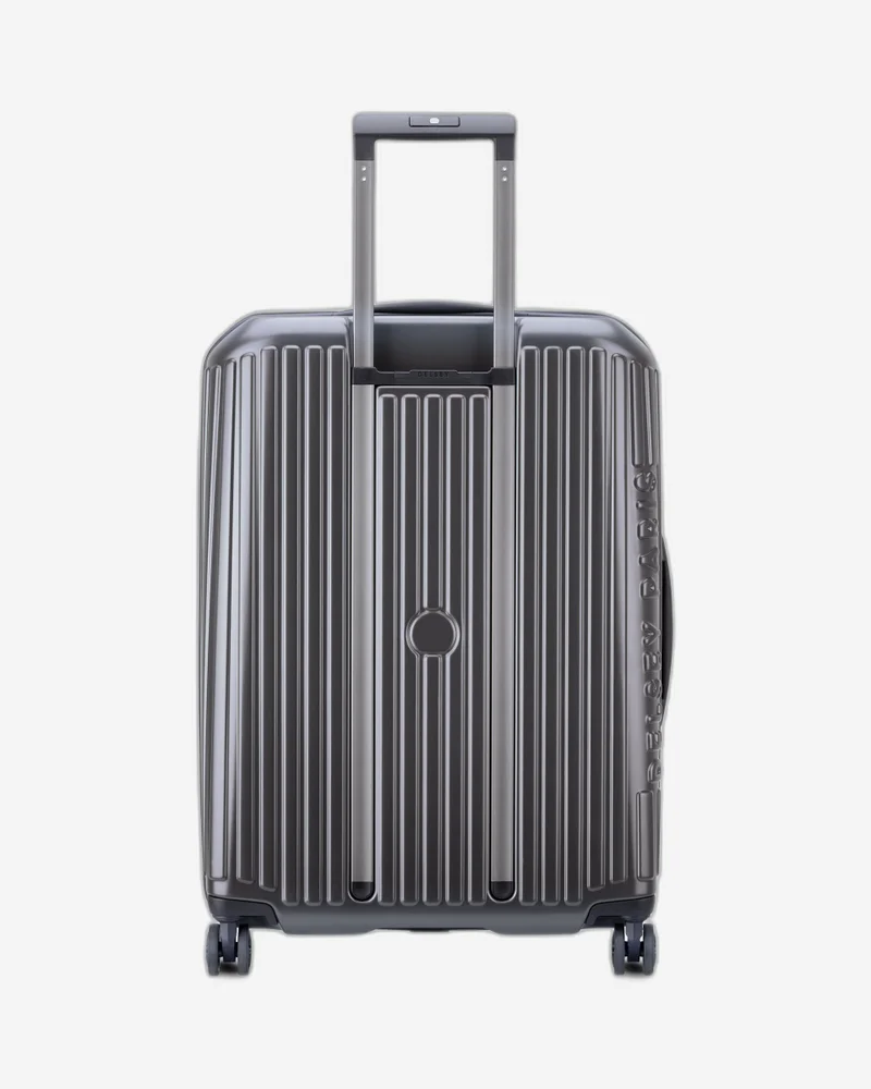 DELSEY Paris  securitime front opening 65 cm 4 double wheeled expandable check-in luggage trolley case - anthracite  | Best Price UAE